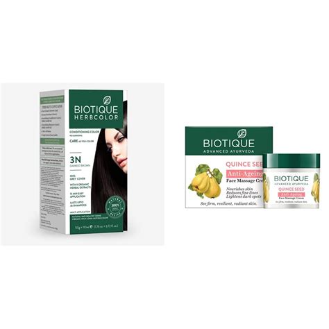 Biotique Bio Herbcolor Conditioning Hair Color, 50g + 110ml - Darkest ...