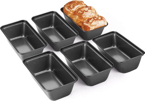 Amazon.com: Tiawudi 6 Pack Mini Loaf Pans, Non-Stick Baking Bread Pan ...
