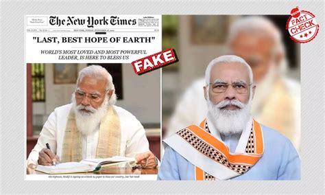 Fake New York Times Front Page With Modi Created As Satire | BOOM