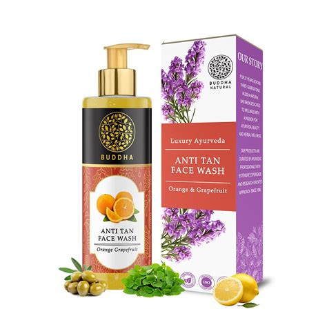 Buddha Natural Anti Tan Face Wash with Papaya, Grapefruit | Sulphate ...