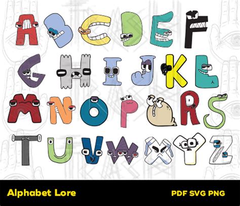 Alphabet Lore Entire Alphabet Individual Letters Fonts - Etsy UK