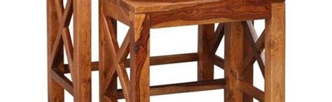 ANUBHAV HANDICRAFTS Solid Sheesham Wood Nesting Table for Home and ...