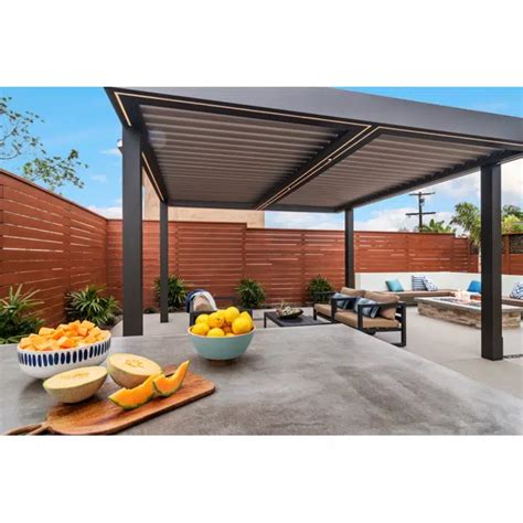 BIM objects - Free download! Signature Louvered Roof Pergola Patio ...