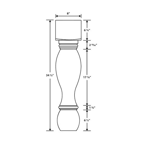 Architectural Products by Outwater 8-in x 34.5-in Traditional Oak Table ...