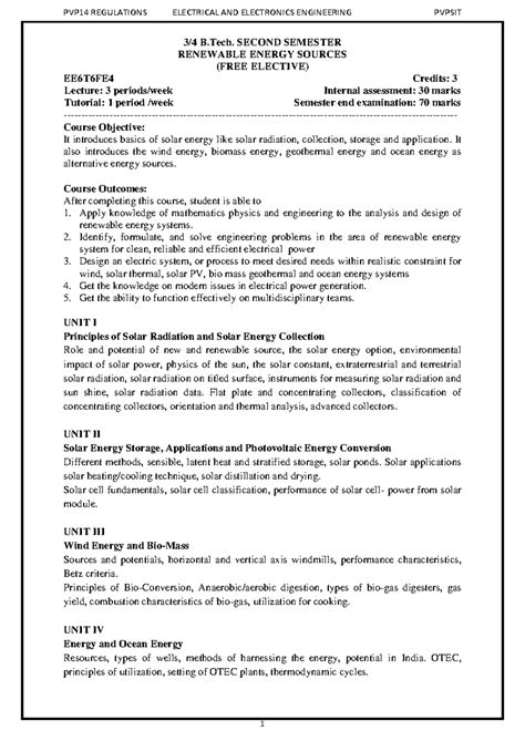 Renewable Energy Sources(FE) - PVP14 REGULATIONS ELECTRICAL AND ...