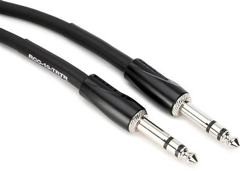 Roland Black Series 1/4" TRS - 1/4" TRS Balanced Interconnect Cable 10 ...