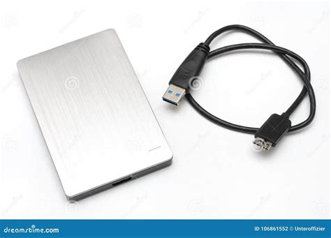 A Small USB Powered Portable Hard Disk Drive Stock Photo - Image of ...