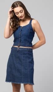 FUNDAY FASHION Women Two Piece Dress Dark Blue Dress - Buy FUNDAY ...