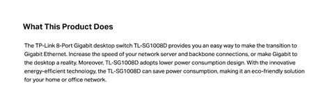 TP-Link 8 Port Gigabit Ethernet Network Switch Hub | Plug and Play ...
