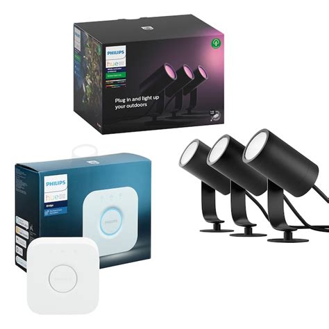 Shop Philips Hue Lily 3pack Spotlight & Hue Bridge at Lowes.com