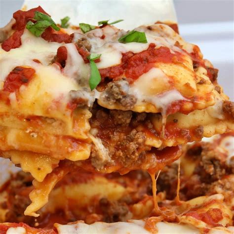 Easy 4-Ingredient Crockpot (OR Baked) Ravioli Lasagna Casserole