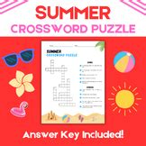 Summer Crossword Puzzle | Printable PDF by Eager to Teach | TPT
