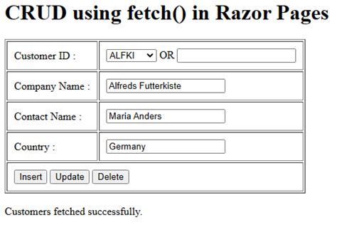 Image result for Use JavaScript Fetch with Razor Page Example