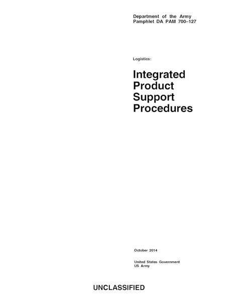 Department of the Army Pamphlet DA PAM 700-127 Logistics: Integrated ...