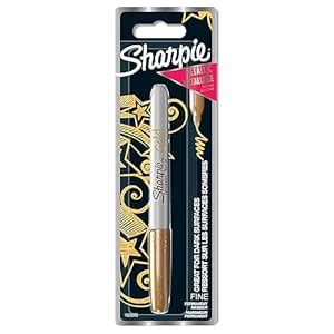 Sharpie Permanent Marker, Fine Tip - Gold : Amazon.in: Office Products