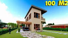 si casa plano de casa de 100m2 en dos plantas house plan 100sqm si casa plano de casa de 100m2 en dos plantas house plan 100sqm