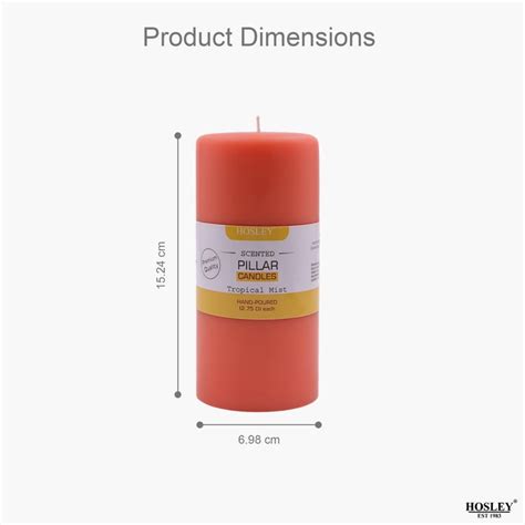 Buy HOSLEY Tropical Mist Scented Pillar Candles from Hosley at just INR ...