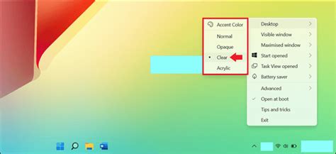 How to Get Permanent Translucent Taskbar without App 的图像结果