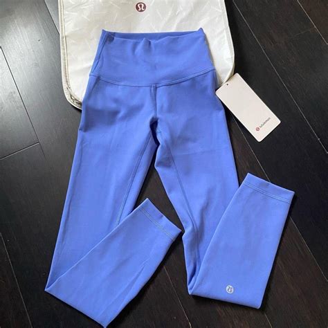 Lululemon Blue Leggings Size 2 Color Blue - Depop