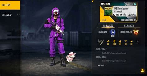 M8N’s Free Fire ID, K/D ratio, guild, rank, channel ranking, and best ...