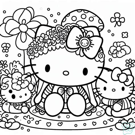 Dibujos Para Colorear Hello Kitty Y Amigos