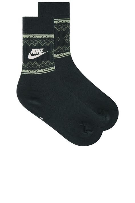 Nike U Nk Ess Crw 1Pr-200 Fair Isle in Vintage Green, Oil Green ...