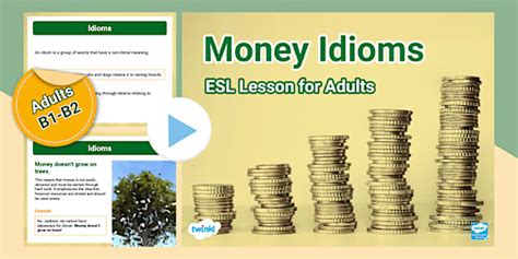 * NEW * ESL Money Idioms PowerPoint [Adults, B1-B2] - Twinkl