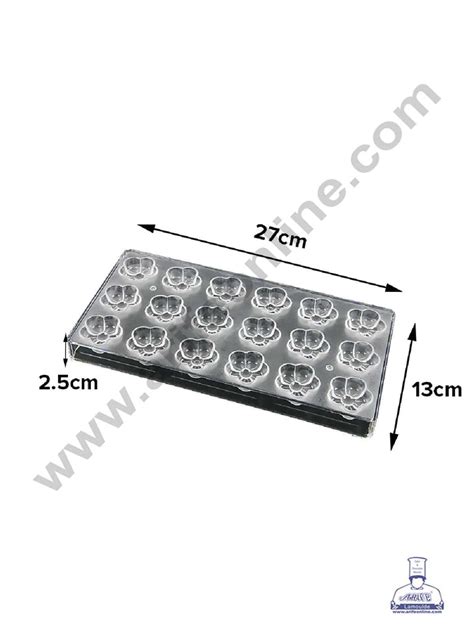 FineDecor 18 Cavity Flower Shaped Polycarbonate Chocolate Mold - ( FD ...