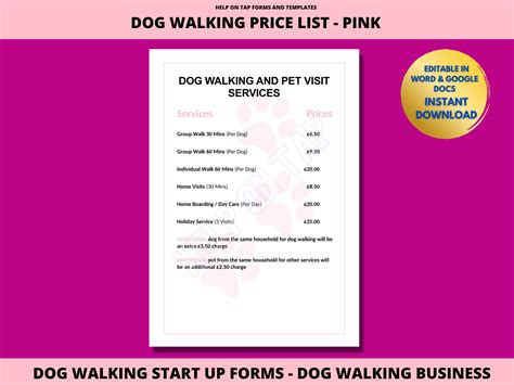 Dog Walking Prices