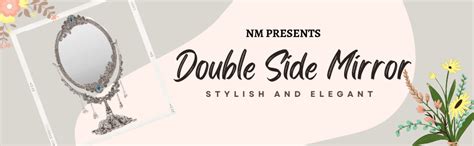 Buy NM Aluminium Oval Table Top Double Side Table Mirrorv360 Degree ...