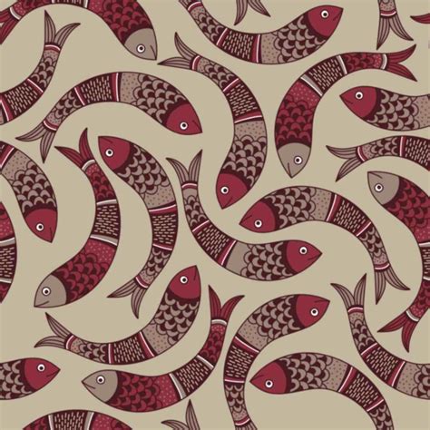 Pattern of Fishes in Traditional Gond Style - Magicdecor®