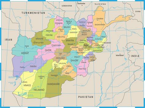 Afghanistan Provinces Map | Mappr
