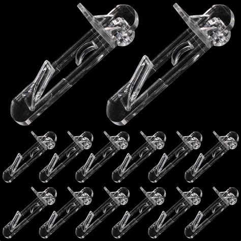 PAGOW 24 Packs 2 Size Locking Shelf Support Pegs,Plastic Clear Cabinet ...