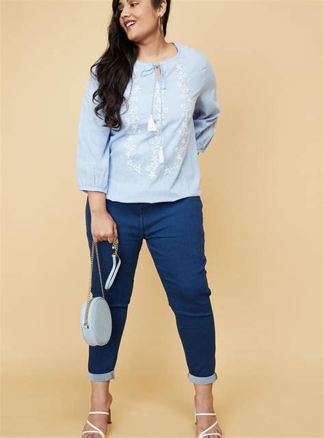 Buy Women Embroidered Tie-Up Neck Casual Top Online at just Rs. 1099.0 ...
