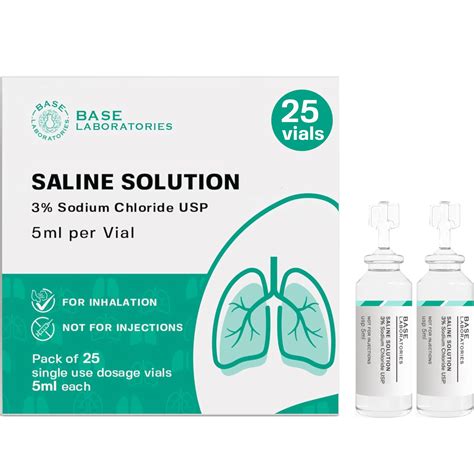 Buy BASE LABORATORIES 3% Saline Solution for Nebulizer Machine | Saline ...