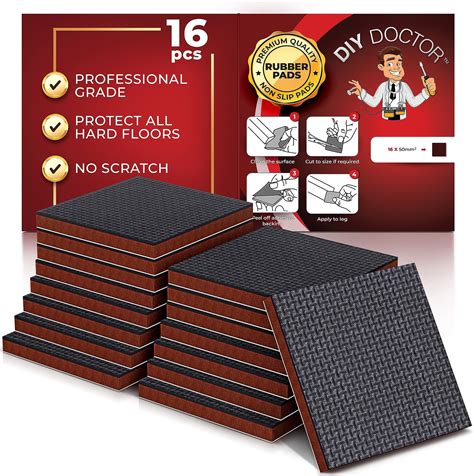 96Pcs Non Slip Foam Furniture Pads Thickened Floor Protectors,Self ...