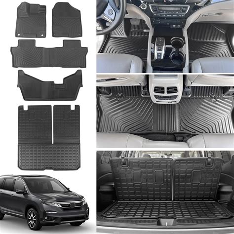 Amazon.com: Naibeve Floor Mats for 2023 2024 Honda Pilot- All Weather ...