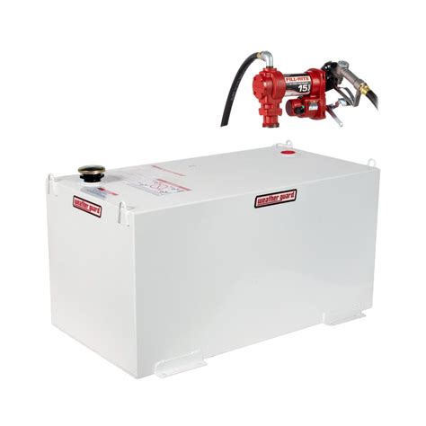 Weather Guard 100 Gal. Steel Transfer Tank w/ Fill-Rite FR1210H 12V DC ...