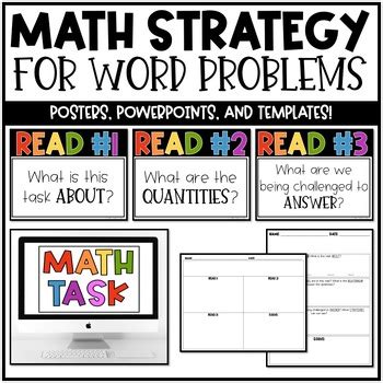 Image result for 3 Read Strategy Math