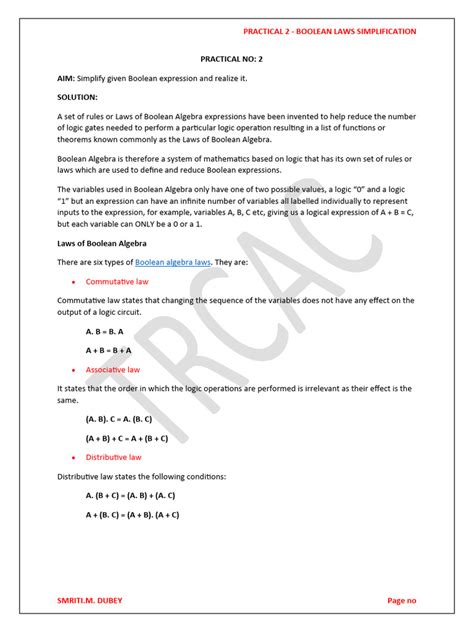 Image result for Boolean Algebra Rules and Simplification Tutorials