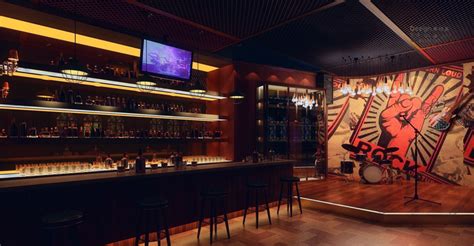 拓者年费会员专享 现代酒吧空间3D模型-室内设计-拓者设计吧