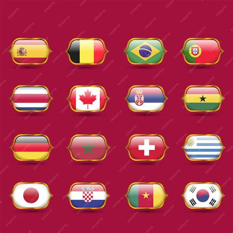 Premium Vector | Different set models of editable country flags vector
