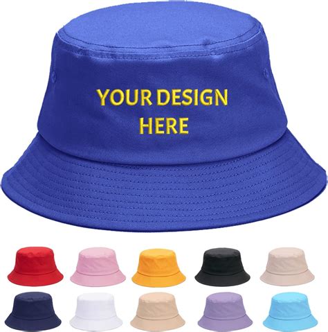 Personalized Bucket Hat, Custom Cap with Embroidery Text, Logo and ...