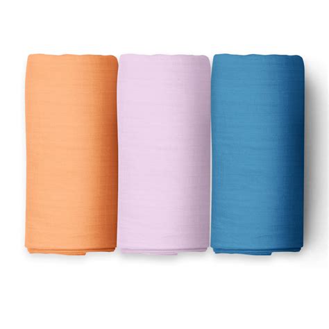 The White Cradle 100% Organic Cotton Swaddle Wrap (Pack of 3 ...