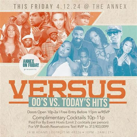 ANNEX FRIDAYS presents VERSUS - 00S VS TODAYS HITS!, Annex Nightclub ...