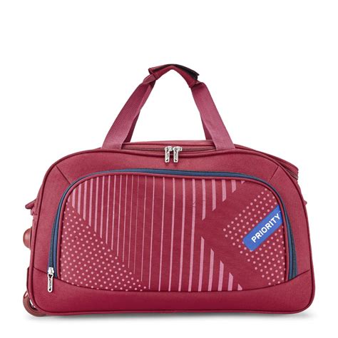 Buy Priority Neptune 56 cms Red 2 Wheel Duffle Trolley | Travel Luggage ...
