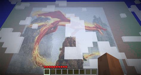 Dragon Pixel Art Minecraft Map