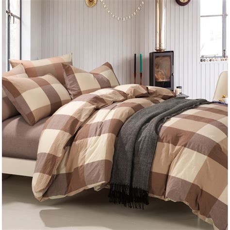 Buy Home Soft Things 3 Piece Washed Cotton Duvet Set - Buffalo ...
