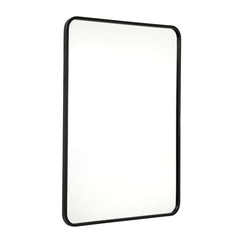 Flash Furniture Jada Decorative Wall Mirror, 40" x 30" Matte Black ...