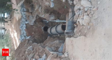 sewage line unattended - Times of India